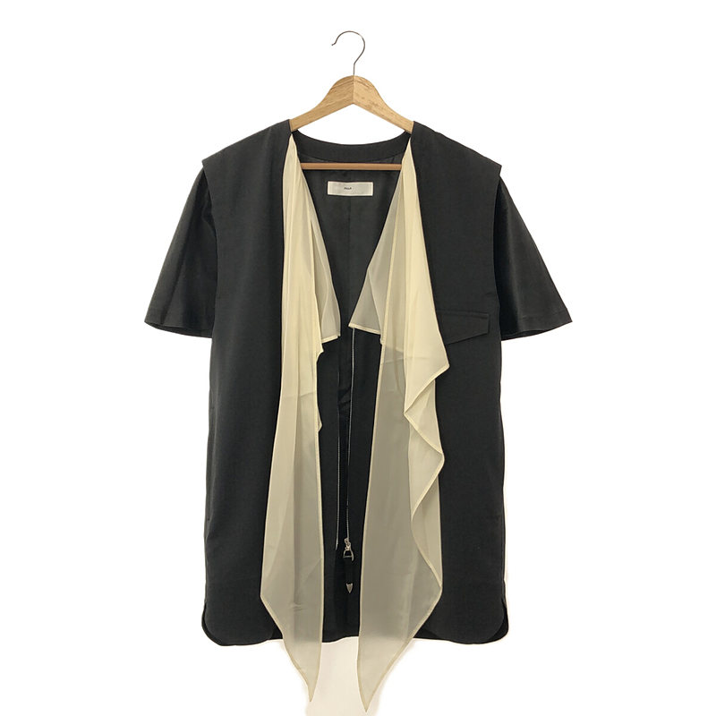 TOGA PULLA / トーガプルラ polyester wool twill blouse ブラウス