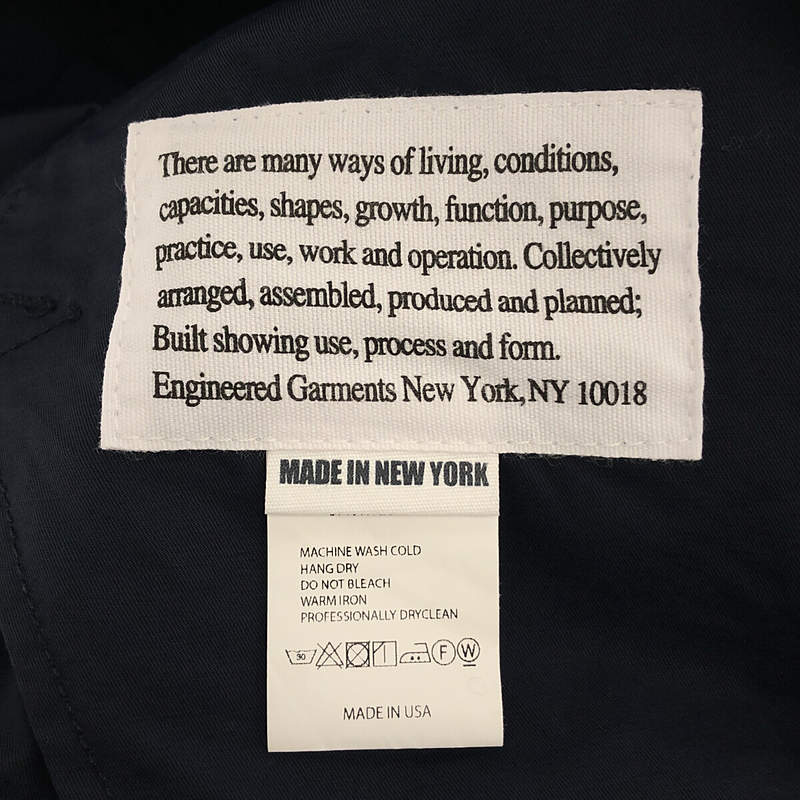 Engineered Garments / エンジニアドガーメンツ コットン ナイロン ジップ シングルコート