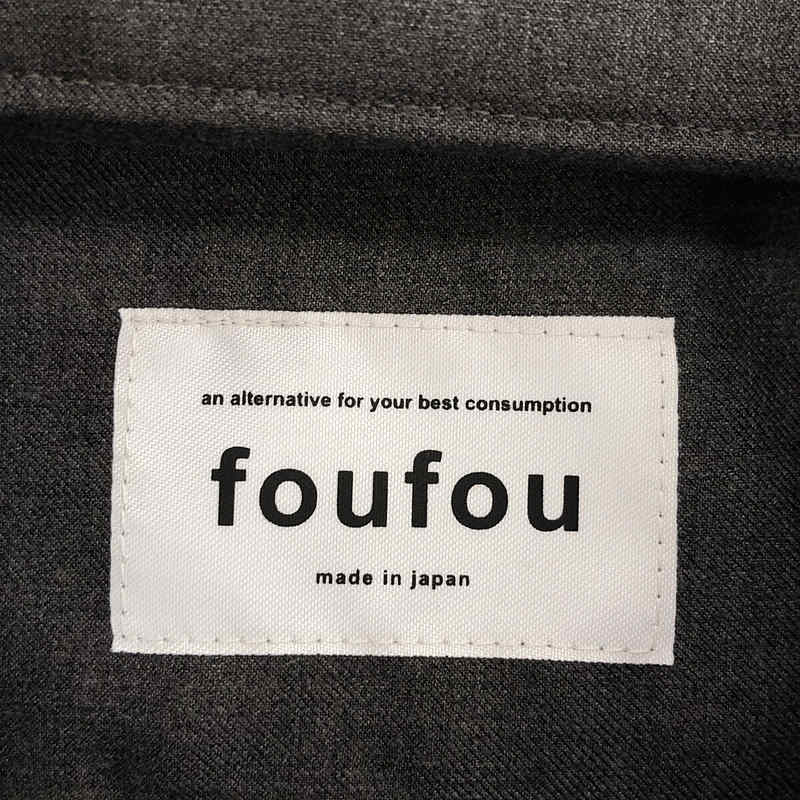 foufou / フーフー fly front hemming shirts フライフロントヘミングシャツ