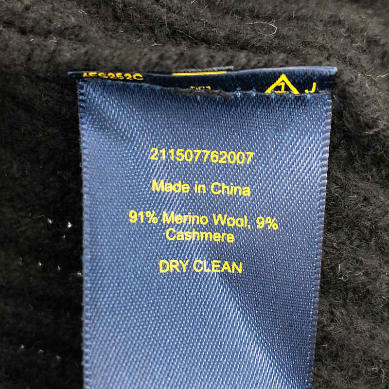 POLO RALPH LAUREN / ポロラルフローレン メリノウール カシミヤ 畦編み ショールカラー カーディガン