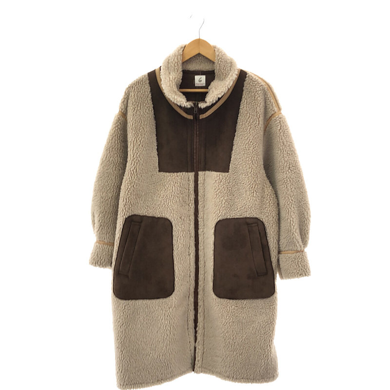 ROKU 6 FAKE MOUTON COAT - アウター