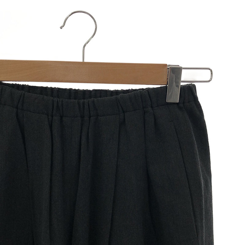 ENFOLD / エンフォルド ソフトツイル リラックスゴムワイドパンツ