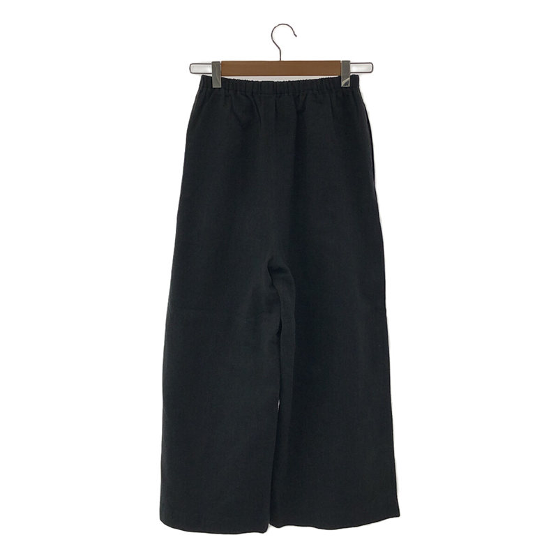 ENFOLD / エンフォルド ソフトツイル リラックスゴムワイドパンツ