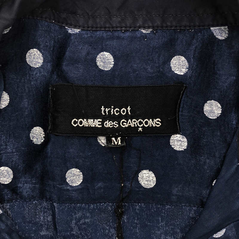 tricot COMME des GARCONS / トリココムデギャルソン アセテート サテンドット 半袖 シャツ ブラウス