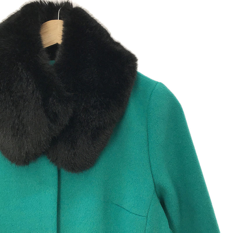 JENNE / ジェンヌ エコファー襟付 ペプラムショートコート