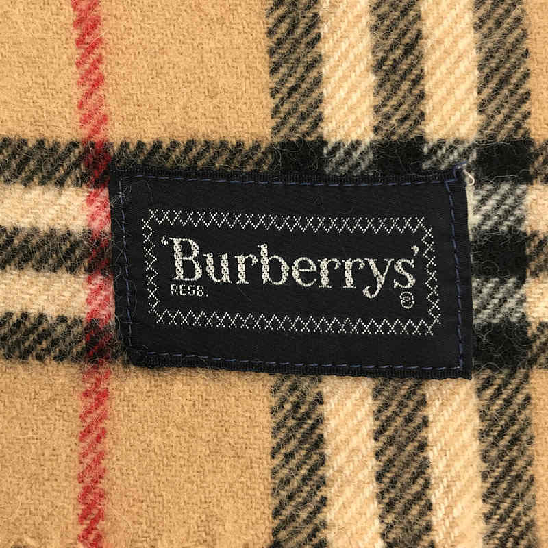 Burberrys / バーバリー ノバチェック フリンジ ウール 大判ストール マフラー