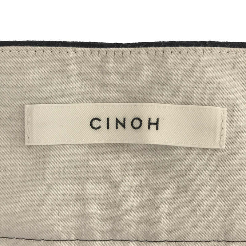 CINOH / チノ チノ ハイウエストダブルボタン ウール ピンタック パンツ