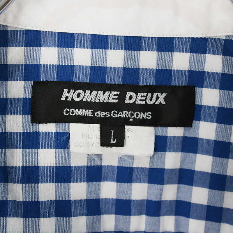 COMME des GARCONS HOMME DEUX / コムデギャルソン オムドゥ ヨークデザイン切替ボタンダウンシャツ