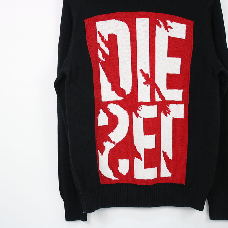 DIESEL / ディーゼル BRAND LOGO CREW NECK KNIT クルーネックロゴニット red