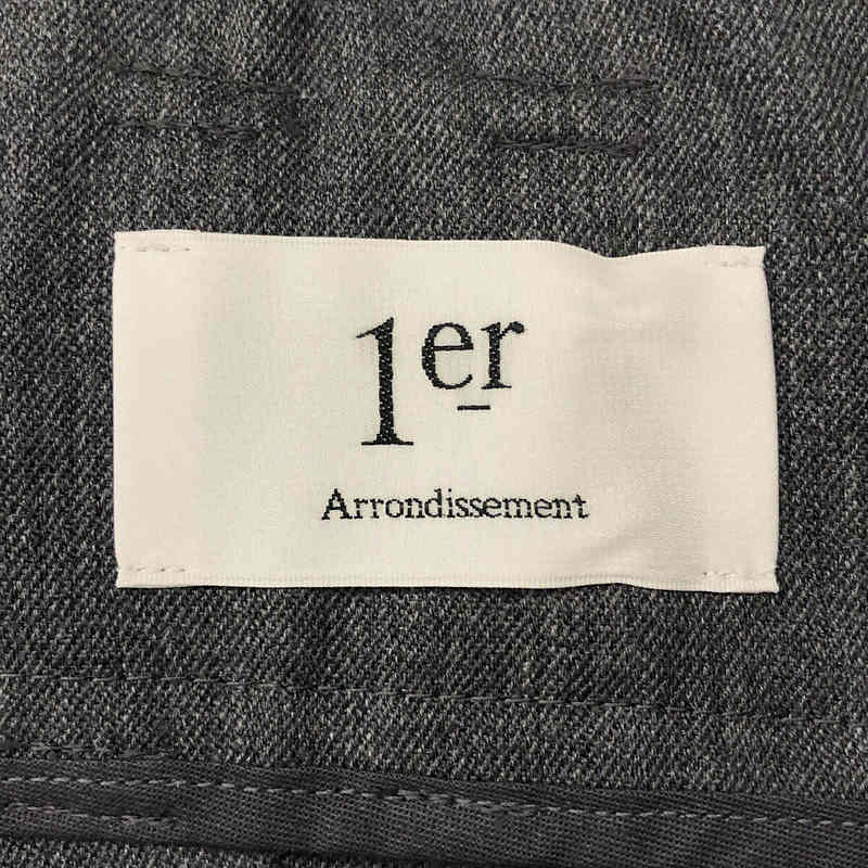 1er Arrondissement / プルミエ アロンディスモン ウール パッチ ポケット ベルト付き ワイド パンツ