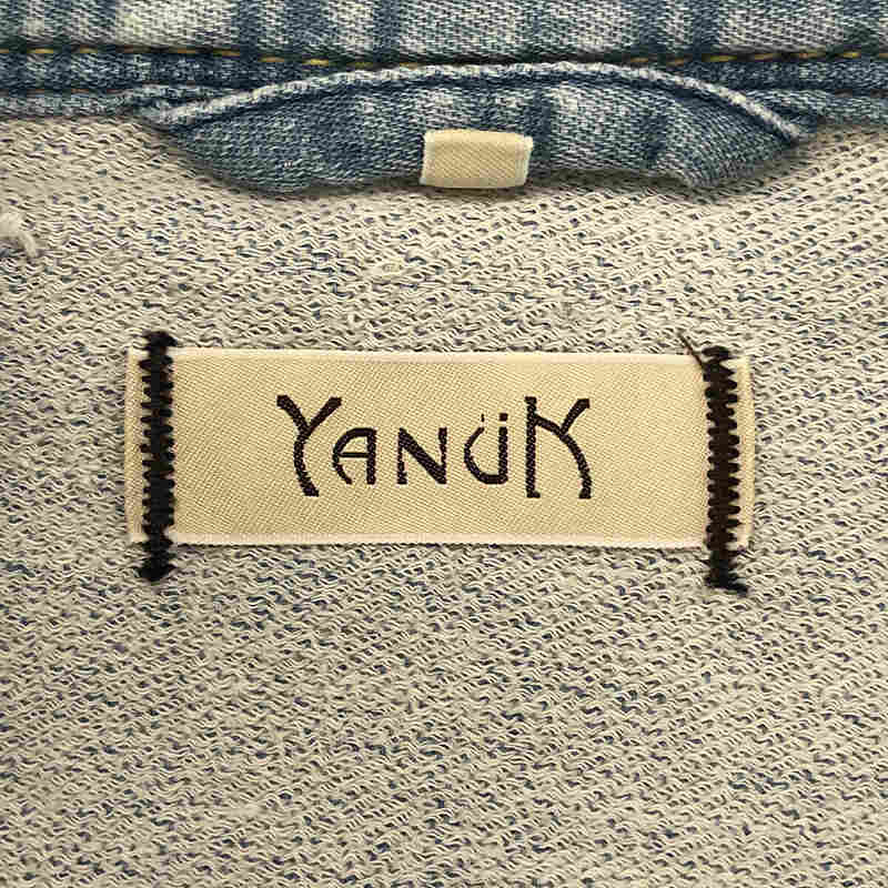 YANUK / ヤヌーク コットン ナイロン ストレッチ デニム ニット ウエスタン シャツ