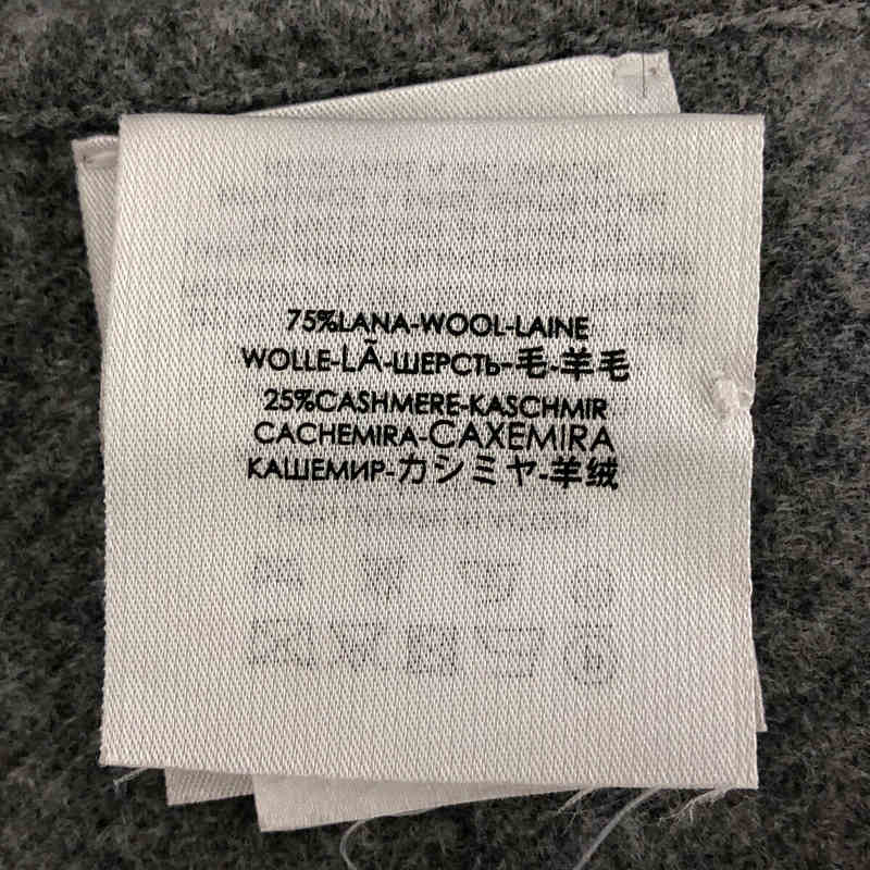 BALENCIAGA / バレンシアガ イタリア製 刺繍 ウールカシミヤ フード ポンチョ ケープ マント