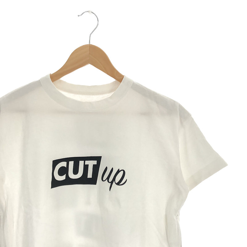 sacai / サカイ コットン Cut up プリント サイドジップ Tシャツ