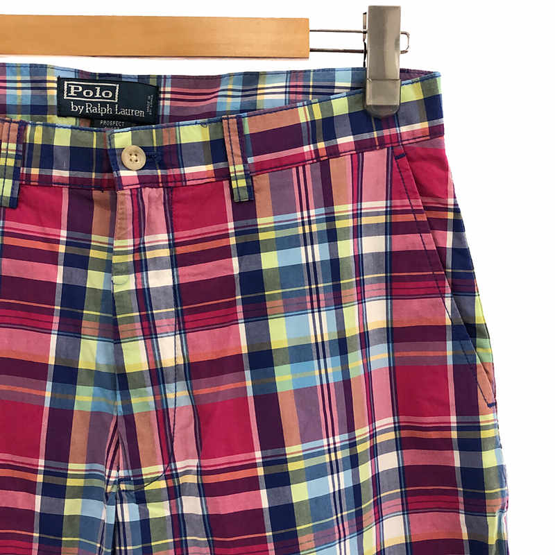 POLO RALPH LAUREN / ポロラルフローレン コットン マルチカラー チェック ショート パンツ