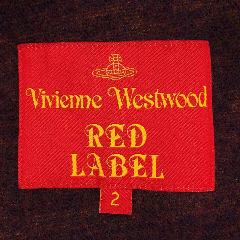 VIVIENNE WESTWOOD RED LABEL / ヴィヴィアンウエストウッドレッドレーベル ウール タータンチェック ビッグカラー アシンメトリー コート