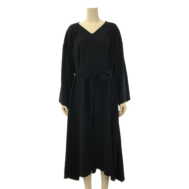 THE DRESS #07 drape v neck dress ドレープVネックドレス ワンピース