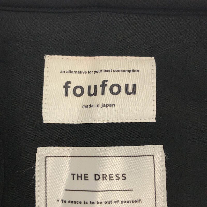 foufou / フーフー THE DRESS #07 drape v neck dress ドレープVネックドレス ワンピース