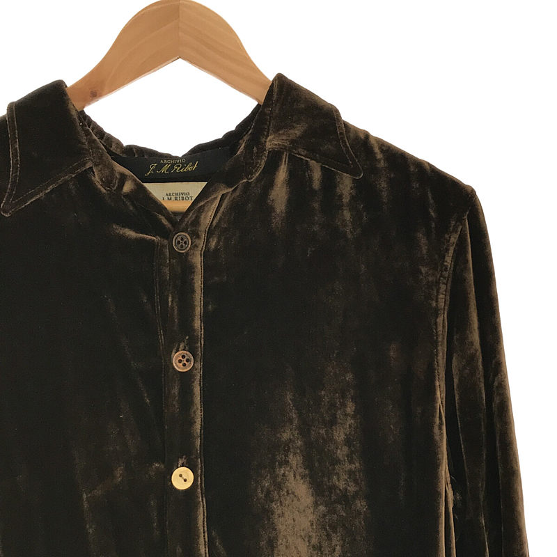 Velvet Shirt ベルベット プルオーバーシャツARCHIVIO J.M.Ribot / アルキビオジェイエムリボット