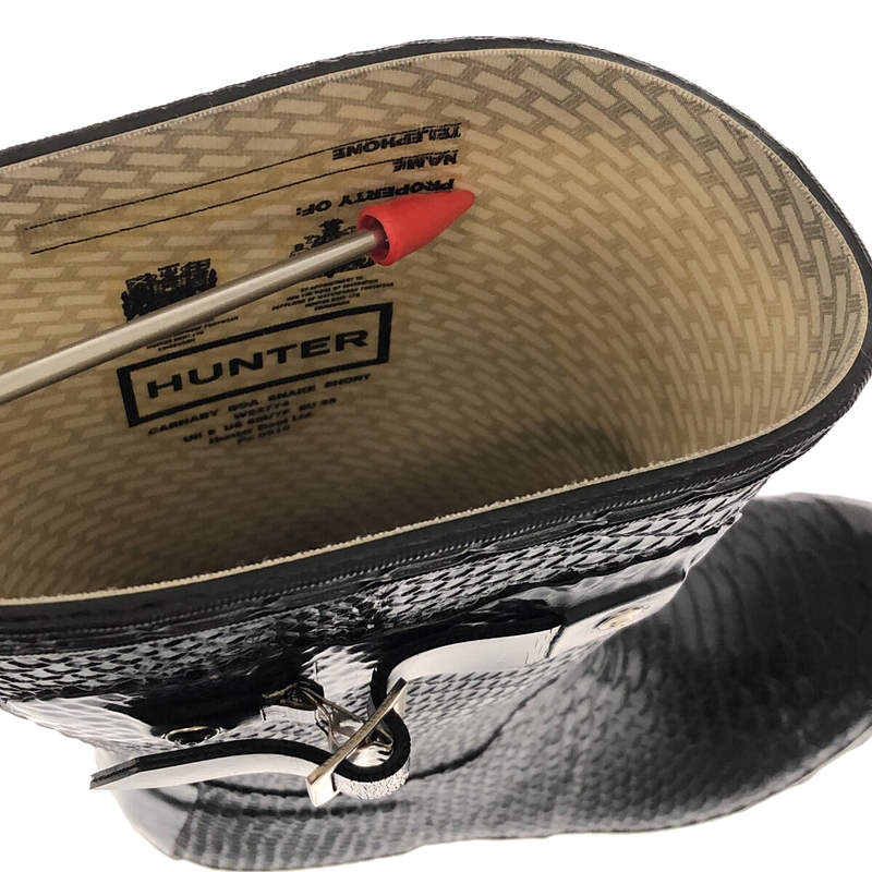 その他 CARNABY BOA SNAKE SHOT パイソン柄 レイン ブーツ 保存袋付き