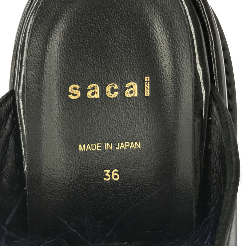 sacai / サカイ ロングファートップ レザー ローファー サンダル 保存箱付き