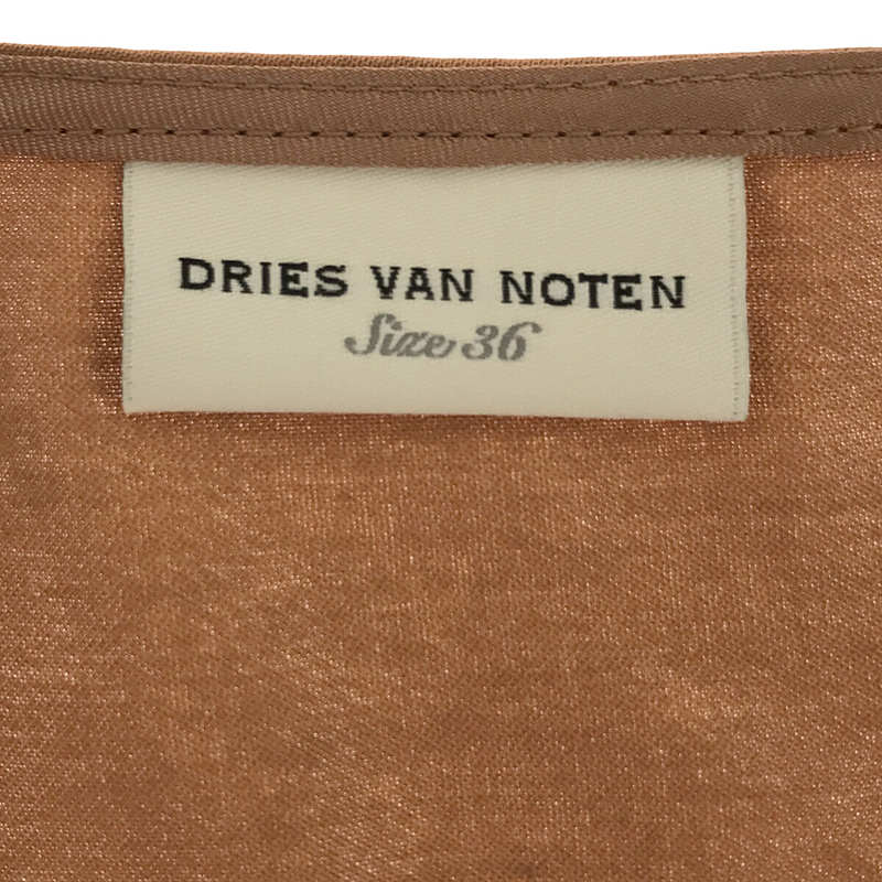 DRIES VAN NOTEN / ドリスヴァンノッテン ヴィスコース サテン ティアード フレア ロング スカート