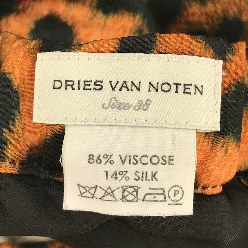 DRIES VAN NOTEN / ドリスヴァンノッテン 16AW コレクションモデル SILK シルクブレンド レオパード イージー スラックス パンツ