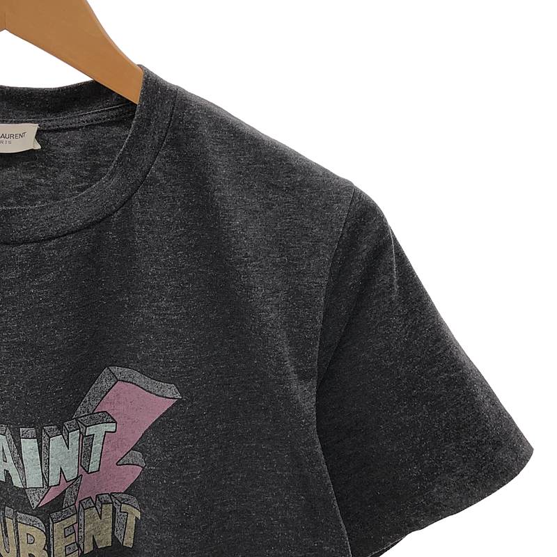 SAINT LAURENT PARIS / サンローランパリ フロントロゴ クルーネック Tシャツ カットソー