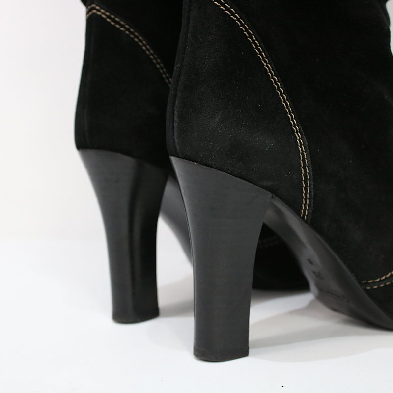 COACH / コーチ ベルテッドスエードヒールブーツ