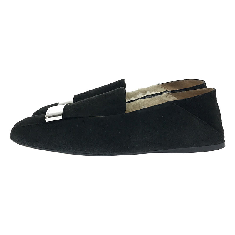 sergio rossi / セルジオロッシ スエード レザー ファー付き ローファー 保存袋有