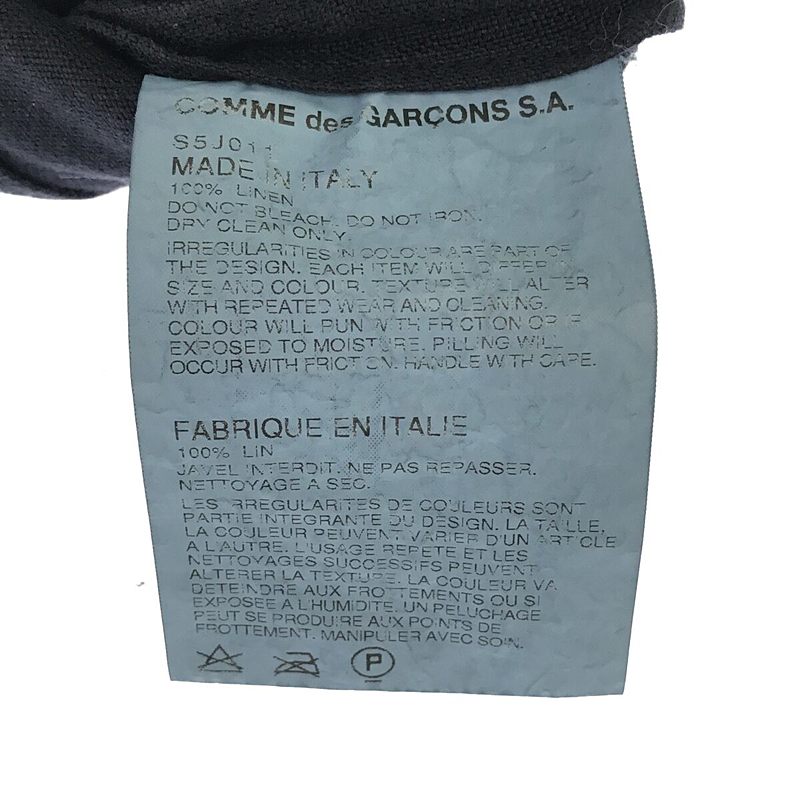 COMME des GARCONS COMME des GARCONS / コムコム 染加工 リネン シングルブレスト テーラード ジャケット