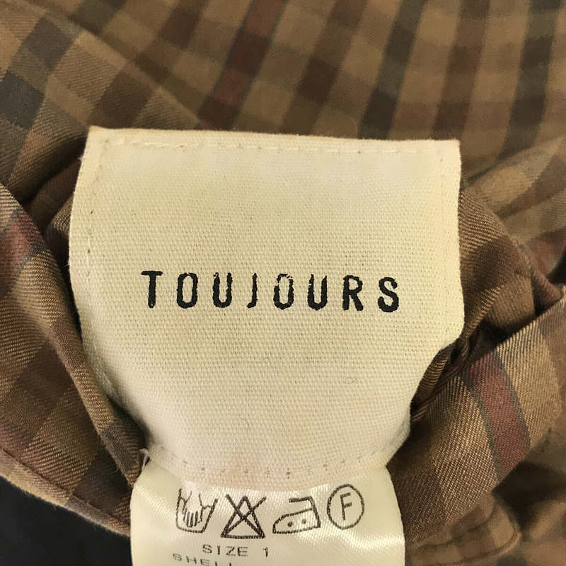 TOUJOURS / トゥジュー コットンワックス加工 オーバーサイズ ステンカラー コート