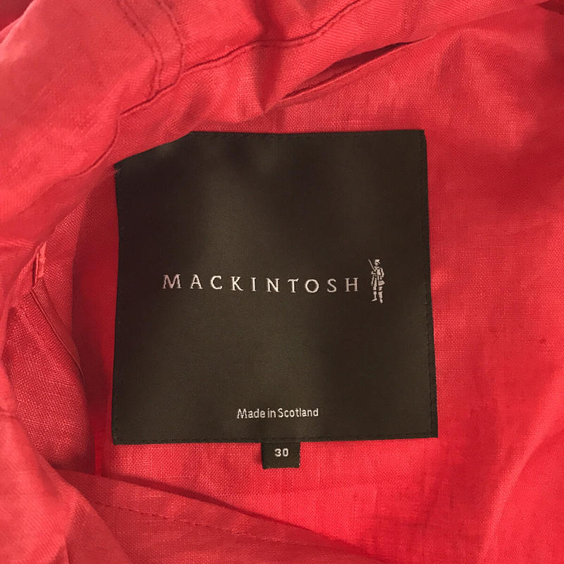MACKINTOSH / マッキントッシュ 英国製 リネン コーティング フード ロング コート