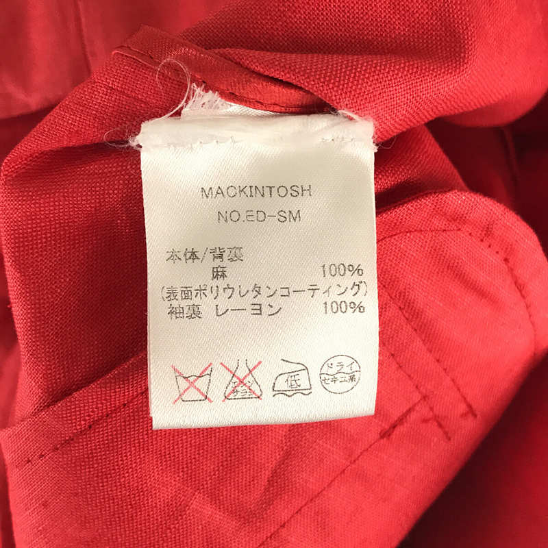 MACKINTOSH / マッキントッシュ 英国製 リネン コーティング フード ロング コート