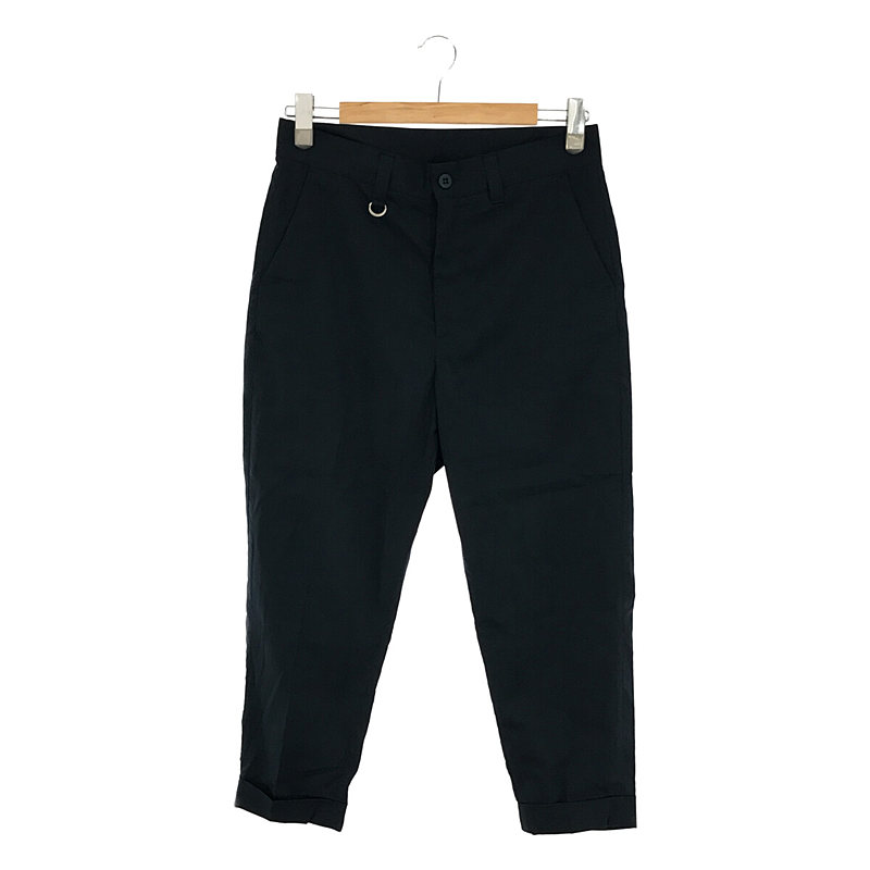 TURN UP WIDE TAPERED PANTS リネン混 ターンアップ ワイド テーパード パンツ