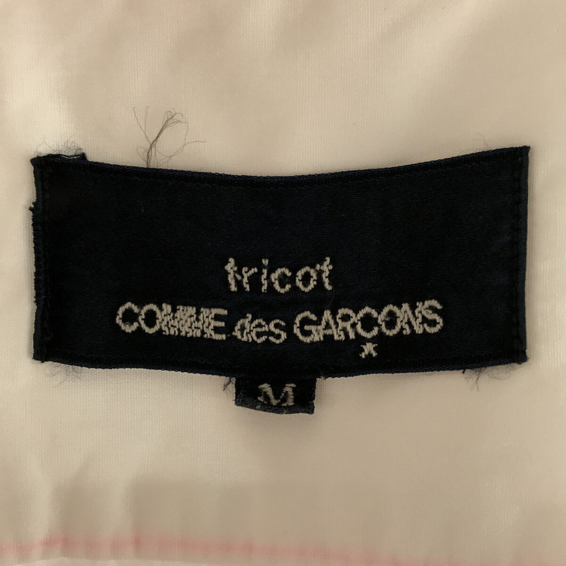 tricot COMME des GARCONS / トリココムデギャルソン ネオンステッチワーク 丸襟 コットン シャツ ブラウス