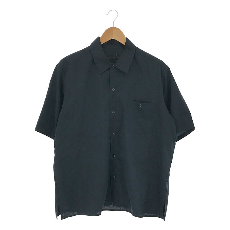 S/S BIG REGULAR COLLAR SHIRT リネン混 ビッグ レギュラーカラー 半袖 シャツ