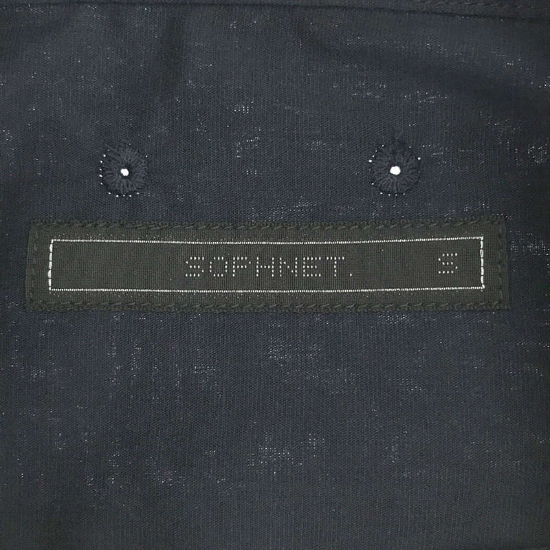 SOPHNET. / ソフネット S/S BIG REGULAR COLLAR SHIRT リネン混 ビッグ レギュラーカラー 半袖 シャツ