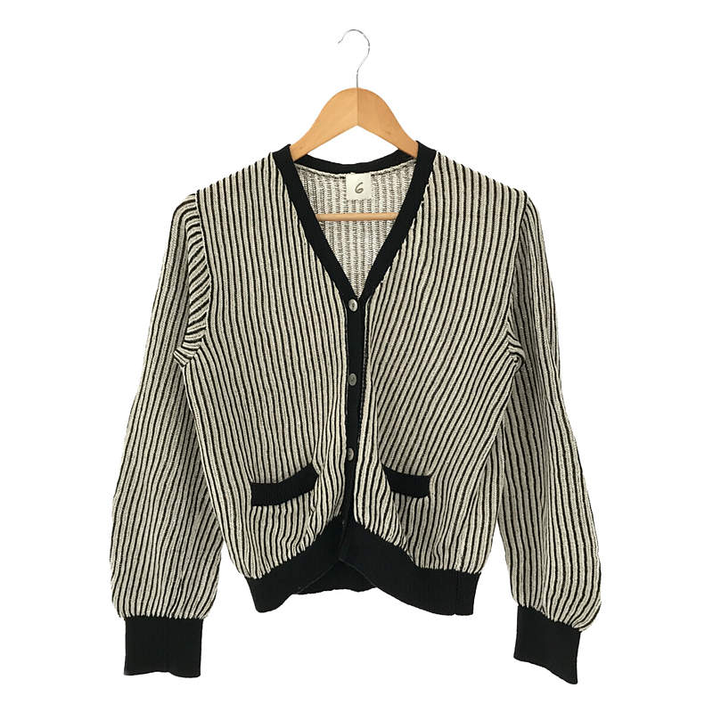 COTTON STRIPE CARDIGAN コットン ニット ストライプ カーディガン