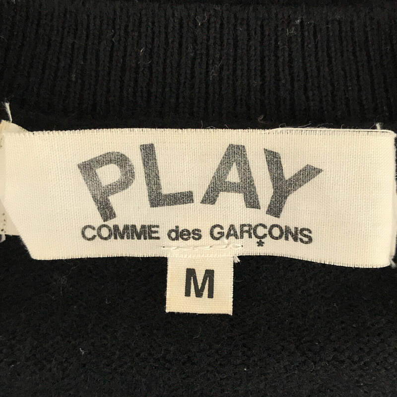 PLAY COMME des GARCONS / プレイコムデギャルソン ウール ハートロゴ クルーネック カーディガン