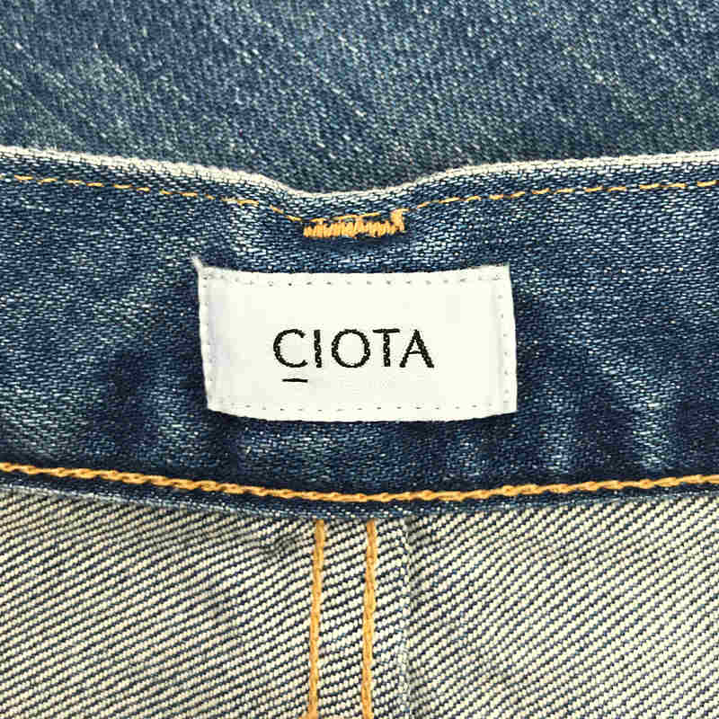 CIOTA / シオタ インディゴスビンコットン13.5ozハイウエストデニム パンツ