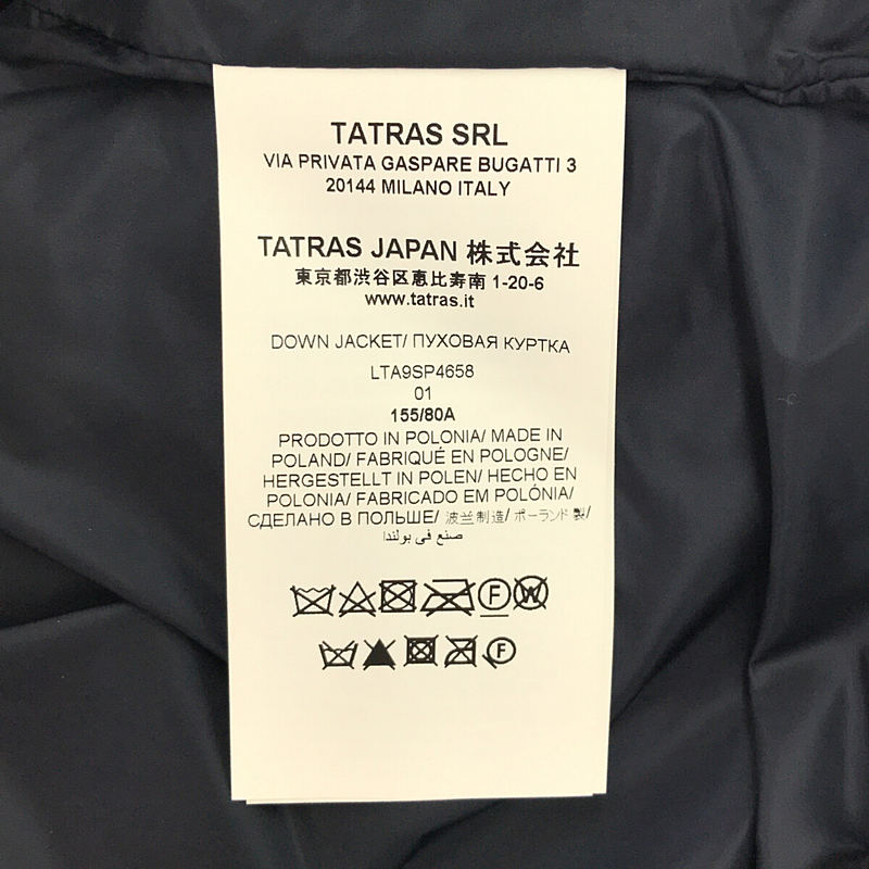 TATRAS / タトラス × Spick＆Span スピック＆スパン 別注 GENUINE GOOSE DOWN ダブルジップ ノーカラー ダウンジャケット