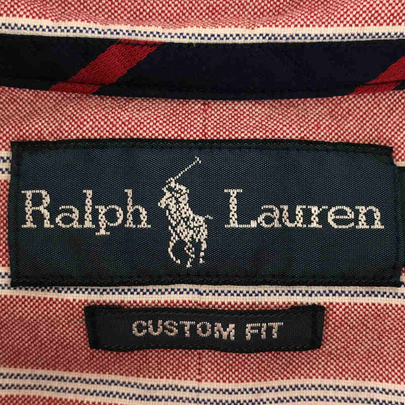 RALPH LAUREN / ラルフローレン コットン ストライプ ポニー ワンポイント刺繍 ボタンダウン シャツ