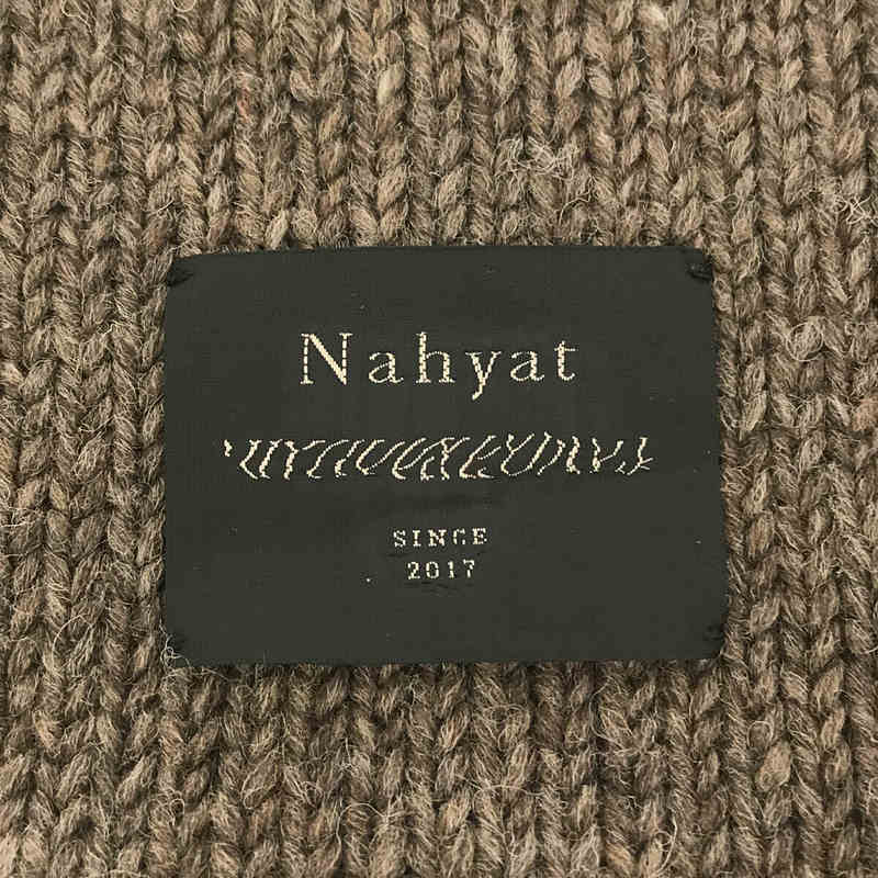 Nahyat / ナヤット ウール ニット フリンジ スヌード ユニセックス
