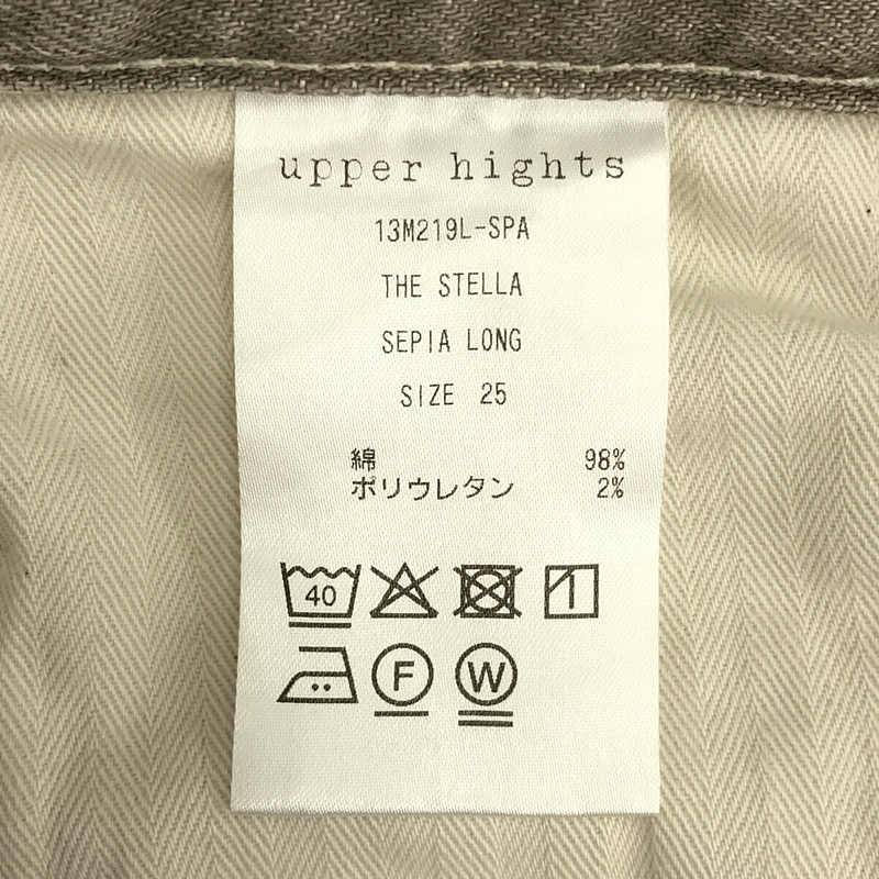 upper hights / アッパーハイツ THE STELLA SEPIA LONG ストレッチスリムテーパードデニムパンツ