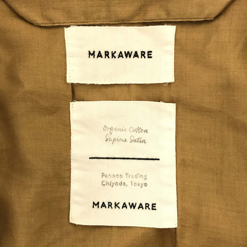 MARKAWARE / マーカウェア OPEN COLLAR SHIRTS S/S コットン オープンカラー シャツ