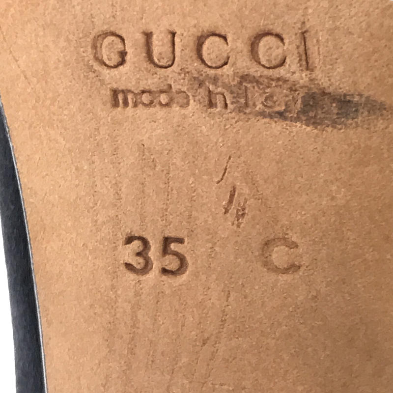 GUCCI / グッチ イタリア製 サテン クロス ストラップ ヒール パンプス 保存袋・箱付き