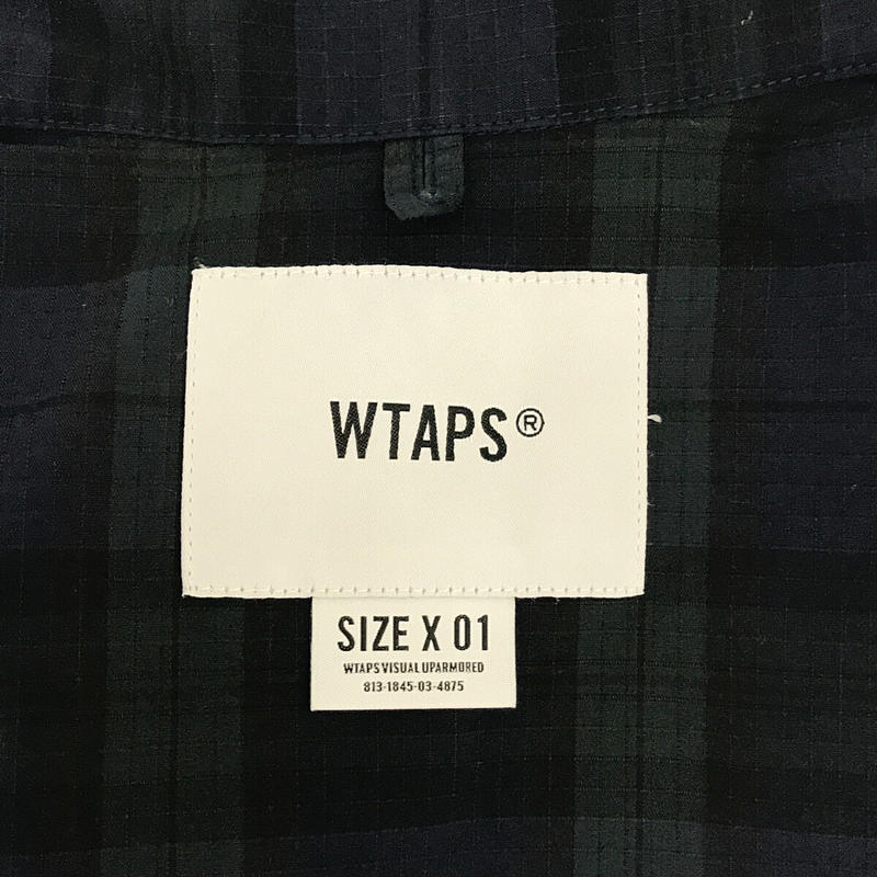 WTAPS / ダブルタップス UNION01 /SS/ COPO.RIPSTOP.TEXTILE.COOLMAX チェック 半袖 シャツ