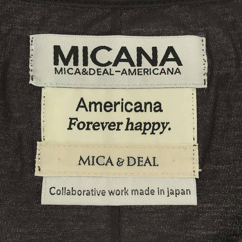 Americana / アメリカーナ × MICA&DEAL マイカ＆ディール ロゴ コットン カットソー black