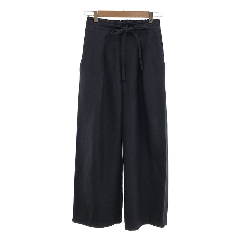 FRONT PLEATS TROUSERS ウール ヘンプ フロントプリーツ トラウザー