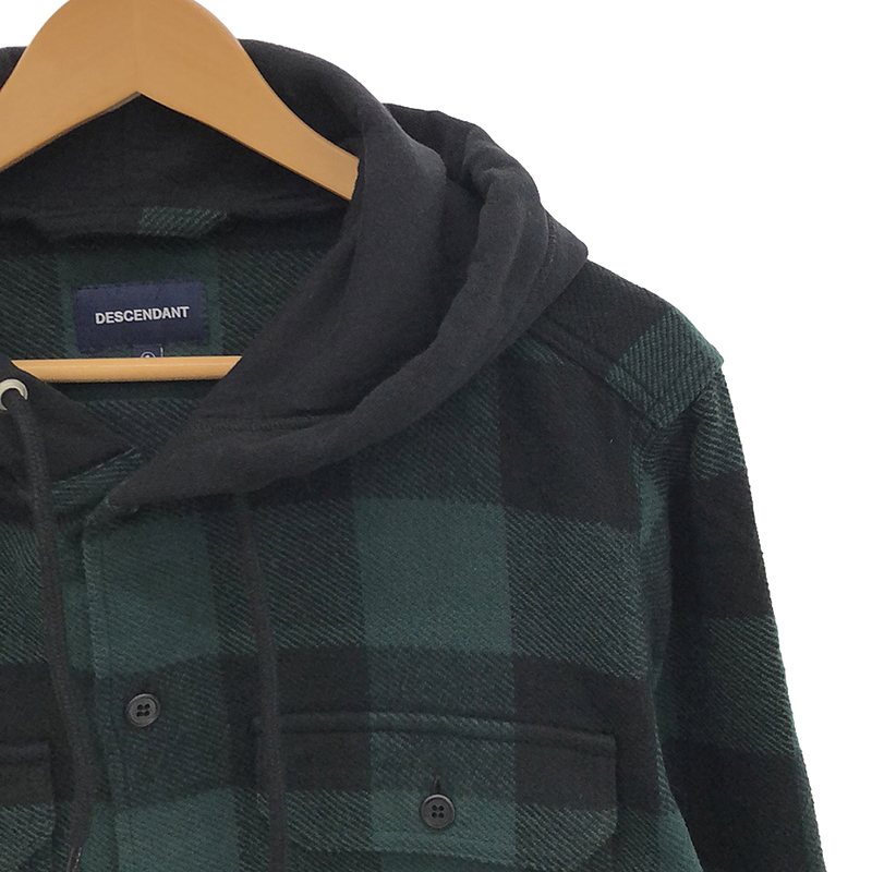 DESCENDANT / ディセンダント SPICOLI HOODED LS SHIRT フーデッド チェック フランネルシャツ